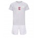 Danmark Kasper Dolberg #12 Barnkläder Borta matchtröja till baby VM 2022 Kortärmad (+ Korta byxor) Billigt